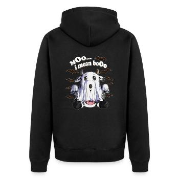 Drôles de fantômes Vache fantôme Vaches Halloween Enfants - Veste à capuche bio Premium Unisexe - noir - Dos - Nico (187cm)