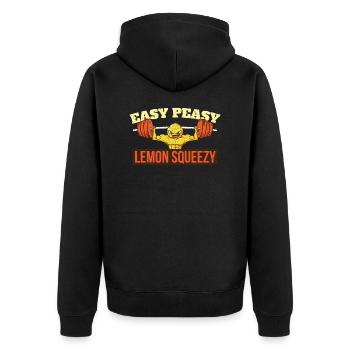Lemon Weightlifting Trading Gym Fitness Workout - Veste à capuche bio Premium Unisexe - noir - Dos - Nico (187cm)