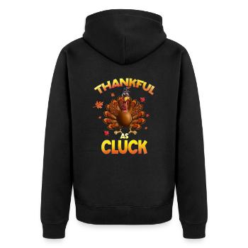 Thanksful As Cluck Turkey Costume Thanksgiving - Veste à capuche bio Premium Unisexe - noir - Dos - Nico (187cm)