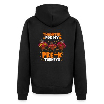 Reconnaissant pour mon jardin d’enfants préscolaire Pre-K - Veste à capuche bio Premium Unisexe - noir - Dos - Nico (187cm)
