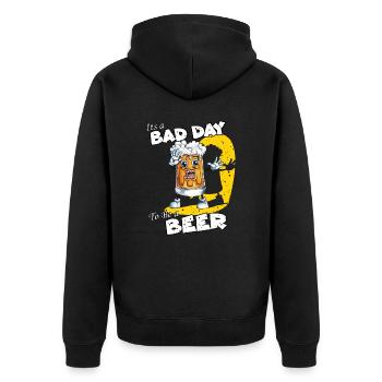Beer on Holiday Weekend Sports Birthday - Unisex Premium Organic Zip Hoodie - black - Back - Nico (187cm)