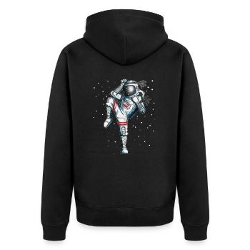 Astronaute Boxe Karaté Cosmonaute Kickboxing Space - Veste à capuche bio Premium Unisexe - noir - Dos - Nico (187cm)