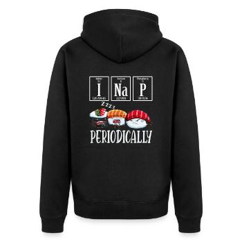 I sleep regularly chemical formula chemist saying - Unisex Premium Organic Zip Hoodie - black - Back - Nico (187cm)