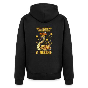 Halloween Snake Call Me Noodle Snake Saying - Unisex Premium Organic Zip Hoodie - black - Back - Nico (187cm)