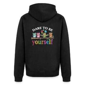 Paquets de pièces de puzzle soyez vous-même Enlightenment Autsmus - Veste à capuche bio Premium Unisexe - noir - Dos - Nico (187cm)