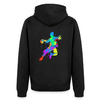 Tenue de fan de handball Entraîneur Gardien de but Handball Club - Veste à capuche bio Premium Unisexe - noir - Dos - Nico (187cm)