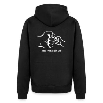 Meilleurs amis pour la vie - Veste à capuche bio Premium Unisexe - noir - Dos - Nico (187cm)