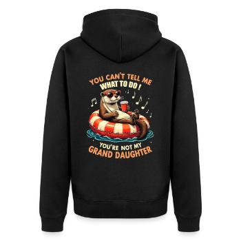 You Are Not My Granddaughter - Veste à capuche bio Premium Unisexe - noir - Dos - Nico (187cm)