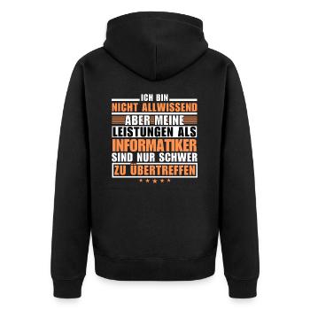 Unmatched performance as a computer scientist - Unisex Premium Organic Zip Hoodie - black - Back - Nico (187cm)