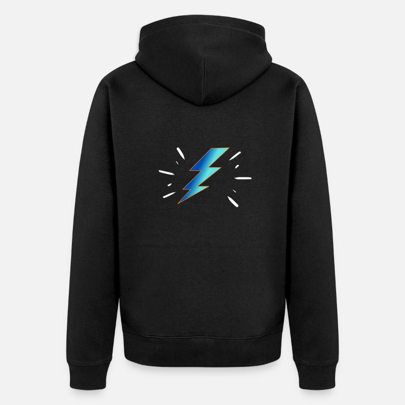 Blitzschnell - Unisex Premium Bio Zip Hoodie - Schwarz