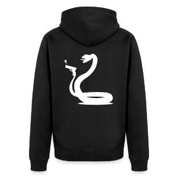 Black Snake - Unisex Premium Organic Zip Hoodie - black - Back - Nico (187cm)
