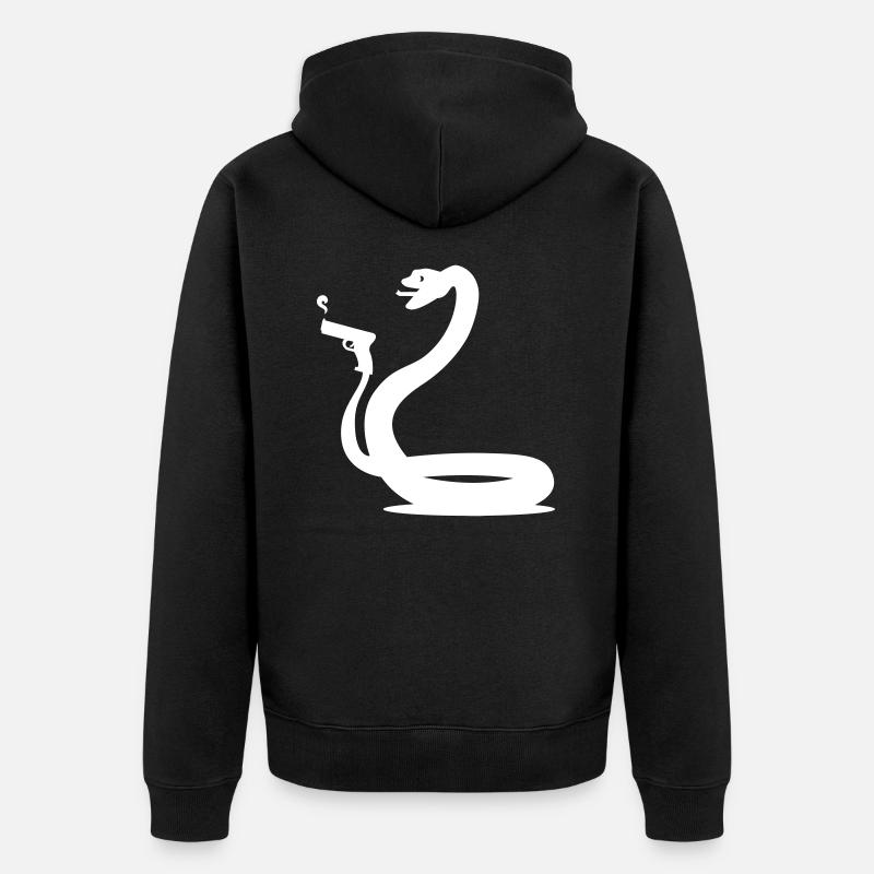 drôle de serpent - Veste à capuche bio Premium Unisexe - noir