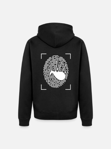 Dudelsack - Unisex Premium Bio Zip Hoodie - Schwarz