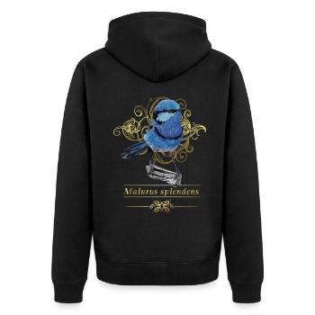 The splendid maluro - Unisex Premium Organic Zip Hoodie - black - Back - Nico (187cm)