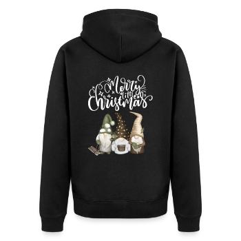 Joyeux Noël petits elfes - Veste à capuche bio Premium Unisexe - noir - Dos - Nico (187cm)