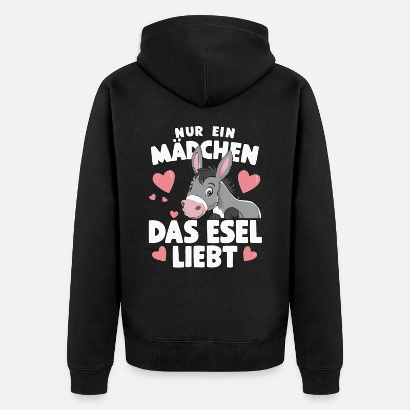 Âne âne mulet Muli - Veste à capuche bio Premium Unisexe - noir