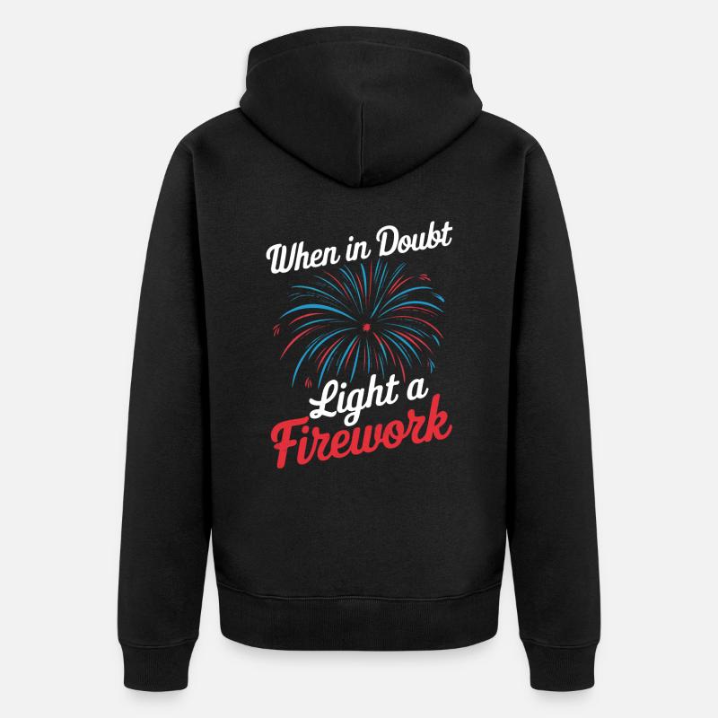 Pyrotechnie Feux d’artifice Pyrotechnie - Veste à capuche bio Premium Unisexe - noir