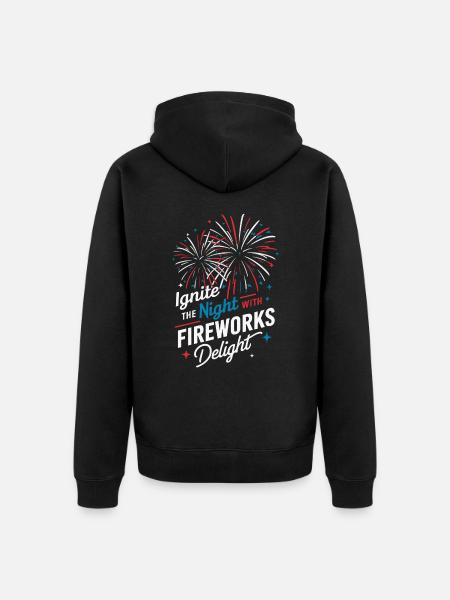 Pyrotechnics Fireworks Pyrotechnics - Unisex Premium Organic Zip Hoodie - black
