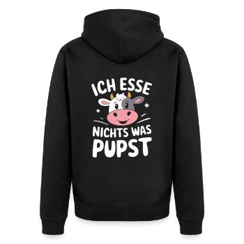 Végétarien Végétalien Végétarien Végétarien - Veste à capuche bio Premium Unisexe - noir - Dos - Nico (187cm)