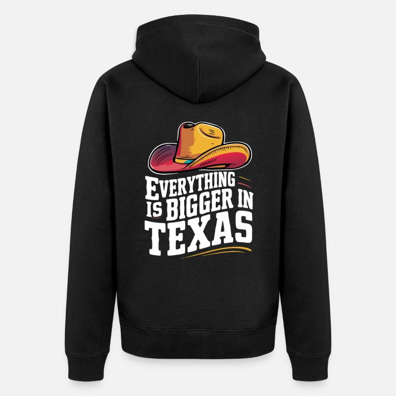 État du Texas Texans Texas - Veste à capuche bio Premium Unisexe - noir