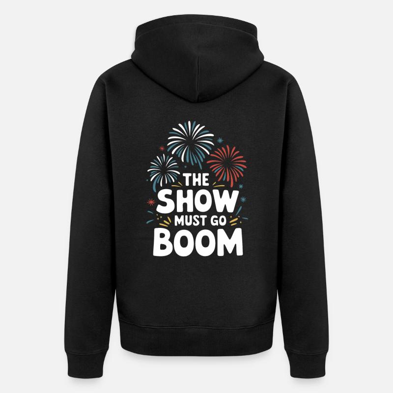 Pyrotechnie Feux d’artifice Pyrotechnie - Veste à capuche bio Premium Unisexe - noir