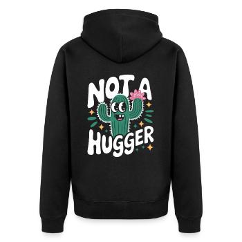 Cactus Cacti Desert Plant - Unisex Premium Organic Zip Hoodie - black - Back - Nico (187cm)