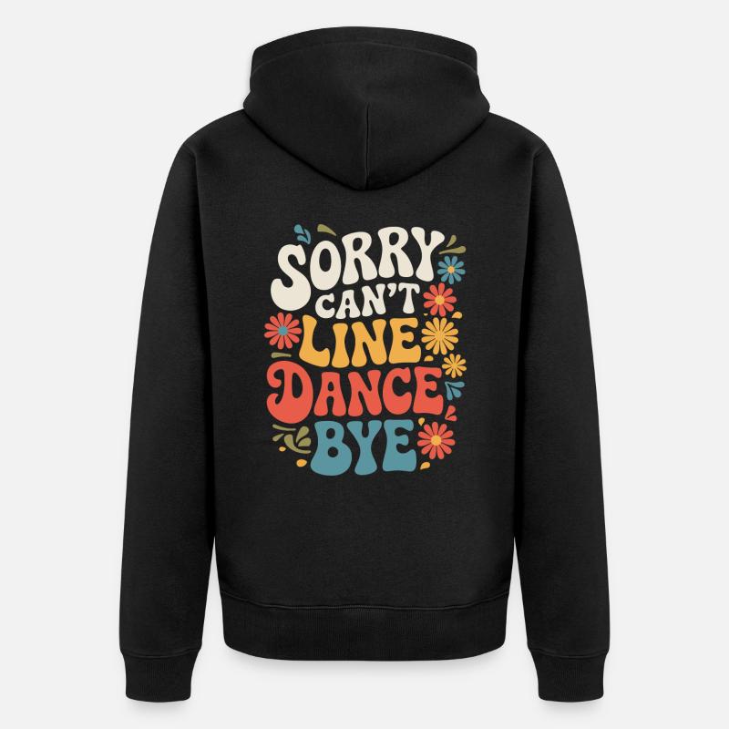 Line Dancing Tanzen Tänzer - Unisex Premium Bio Zip Hoodie - Schwarz