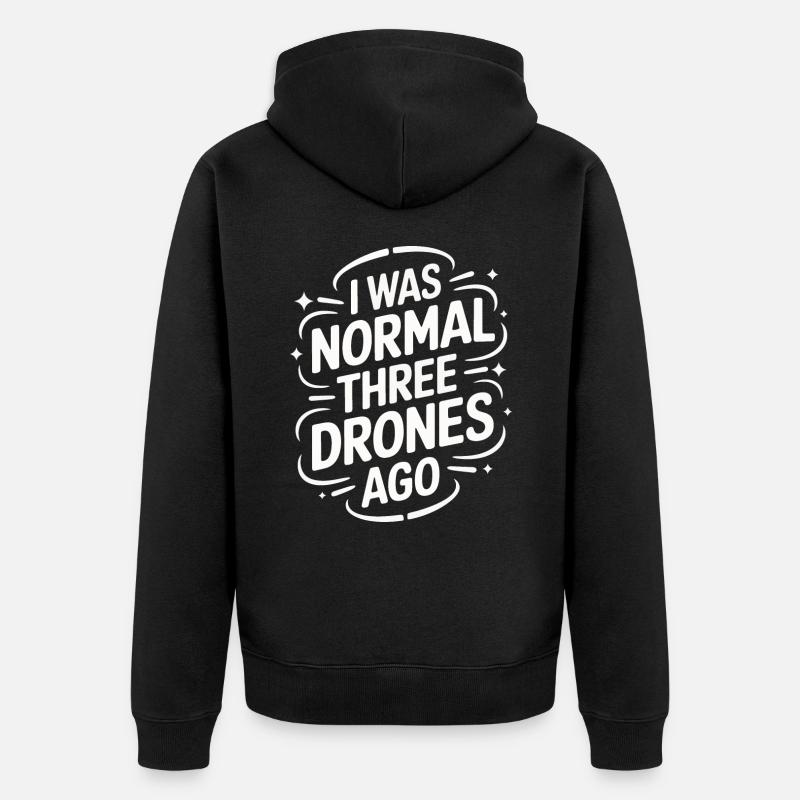 Drones Pilot Quadcopter Drone - Unisex Premium Organic Zip Hoodie - black