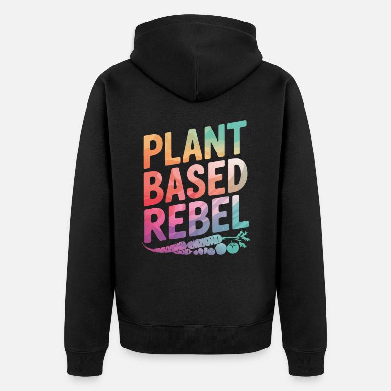 Végétarien Végétalien Végétarien Végétarien - Veste à capuche bio Premium Unisexe - noir