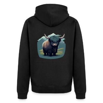 Petit Yak - Veste à capuche bio Premium Unisexe - noir - Dos - Nico (187cm)