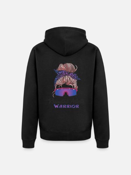 Rheumatoid Arthritis Warrior Mom - Unisex Premium Organic Zip Hoodie - black