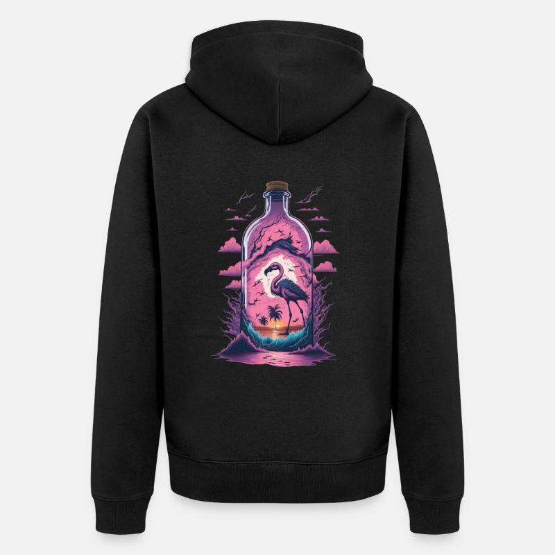 Flamant - Veste à capuche bio Premium Unisexe - noir