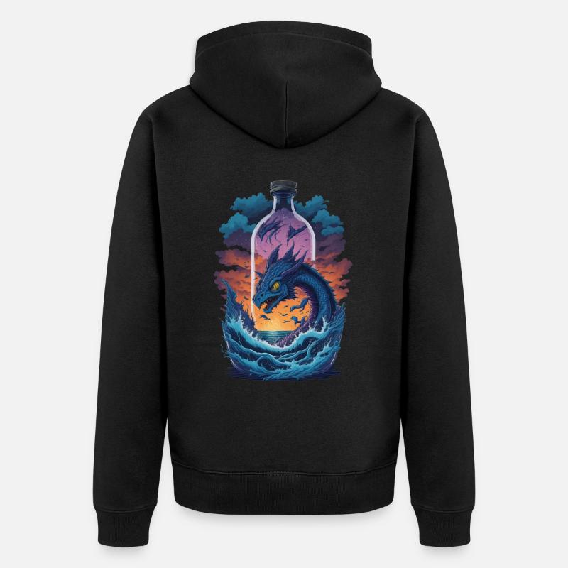 Dragon - Veste à capuche bio Premium Unisexe - noir