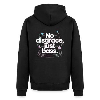 Pas de disgrâce, juste de la basse rétro - Veste à capuche bio Premium Unisexe - noir - Dos - Nico (187cm)