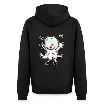 Horreur Halloween Fantôme Fantôme Minuit Enfant - Veste à capuche bio Premium Unisexe - noir - Dos - Nico (187cm)