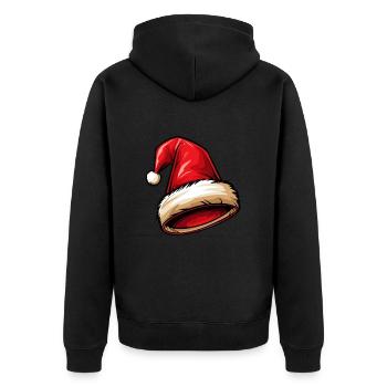 Bonnet de Noël, chapeau de Noël - Veste à capuche bio Premium Unisexe - noir - Dos - Nico (187cm)