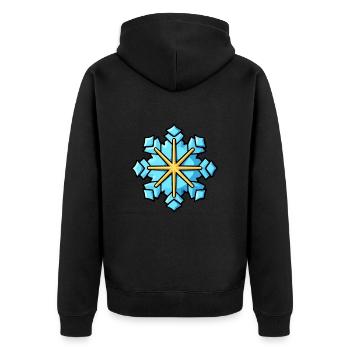 Icône de neige de flocon de neige - Veste à capuche bio Premium Unisexe - noir - Dos - Nico (187cm)