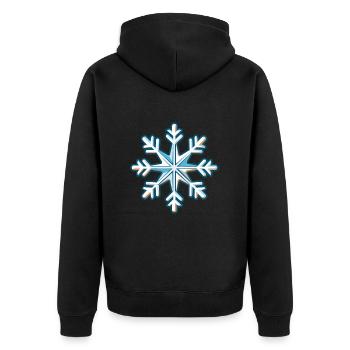 Icône de neige de flocon de neige - Veste à capuche bio Premium Unisexe - noir - Dos - Nico (187cm)
