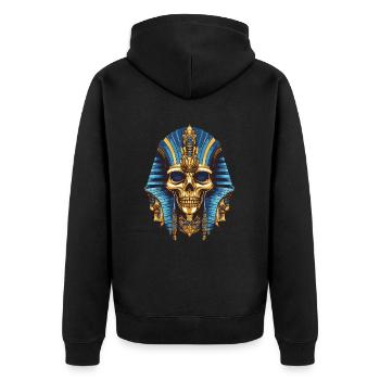 Crâne de pharaon - Veste à capuche bio Premium Unisexe - noir - Dos - Nico (187cm)