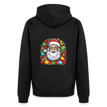 Père Noël Père Noël Père Noël - Veste à capuche bio Premium Unisexe - noir - Dos - Nico (187cm)