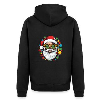 Père Noël Père Noël Père Noël - Veste à capuche bio Premium Unisexe - noir - Dos - Nico (187cm)