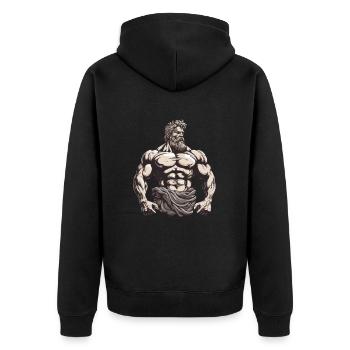 Muscles Workout Gym Bodybuilder - Veste à capuche bio Premium Unisexe - noir - Dos - Nico (187cm)