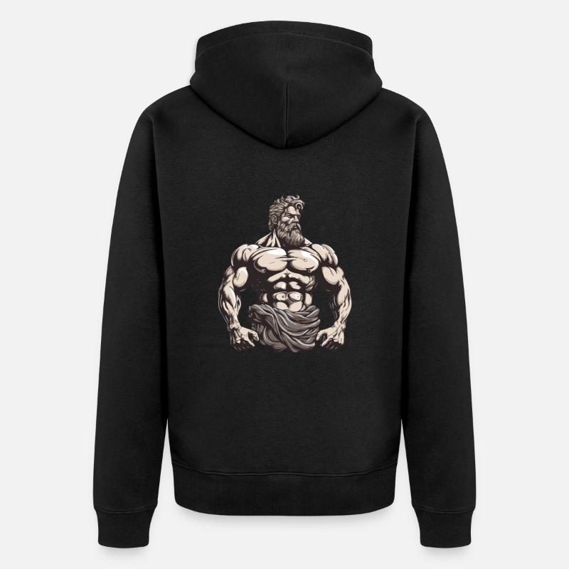 Muscles Workout Gym Bodybuilder - Veste à capuche bio Premium Unisexe - noir
