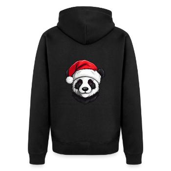 Tête de panda Noël Noël - Veste à capuche bio Premium Unisexe - noir - Dos - Nico (187cm)
