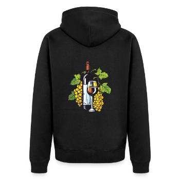 Verre à vin VinRaisins Vin - Veste à capuche bio Premium Unisexe - noir - Dos - Nico (187cm)