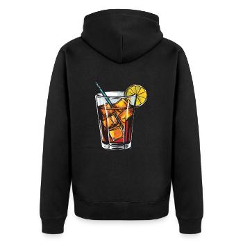Limonade Drink - Unisex Premium Bio Zip Hoodie - Schwarz - Hinten - Nico (187cm)