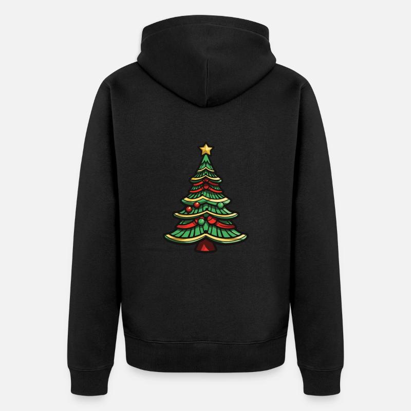 Arbre de Noël Noël - Veste à capuche bio Premium Unisexe - noir