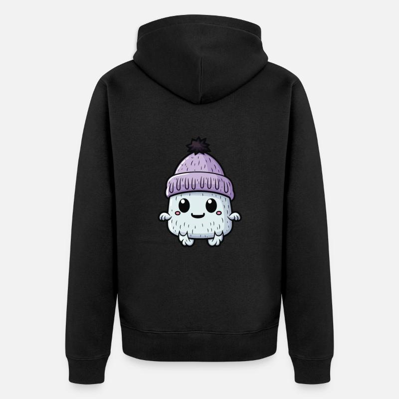 Créature d’hiver froide esquimaude - Veste à capuche bio Premium Unisexe - noir