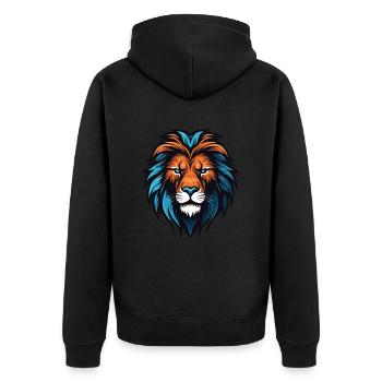 Tête de lion - Veste à capuche bio Premium Unisexe - noir - Dos - Nico (187cm)