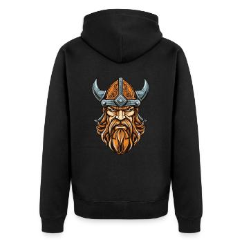Casque de tête de Viking Warrior Odin - Veste à capuche bio Premium Unisexe - noir - Dos - Nico (187cm)